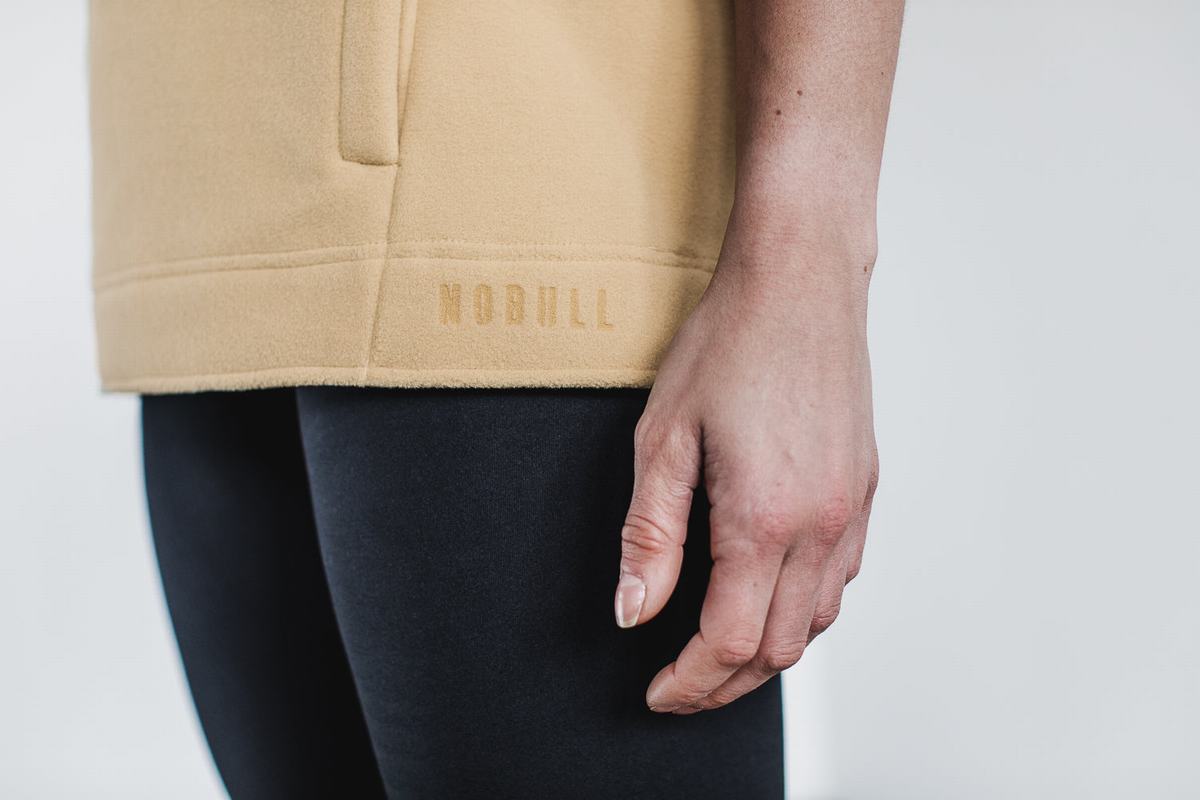 Nobull Arctic Sleeveless Cowl Women's Sweatshirts Beige | Australia (IU1056)